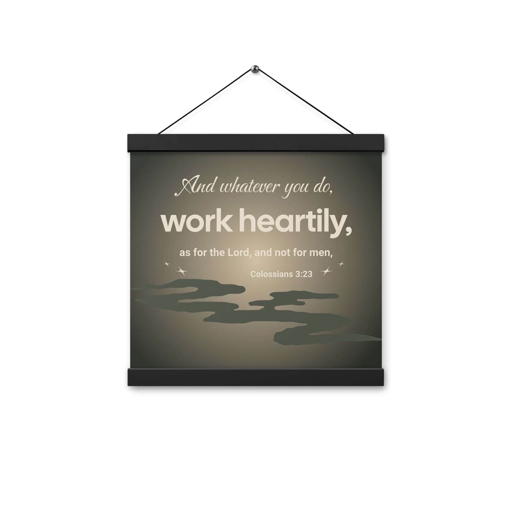 Col 3:23 - Bible Verse, as for the Lord Enhanced Matte Paper Poster With Hanger