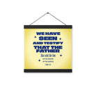 1 John 4:14 - Bible Verse, Savior of the world Enhanced Matte Paper Poster With Hanger