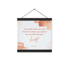 Jeremiah 29:13 - Bible Verse, find me Enhanced Matte Paper Poster With Hanger