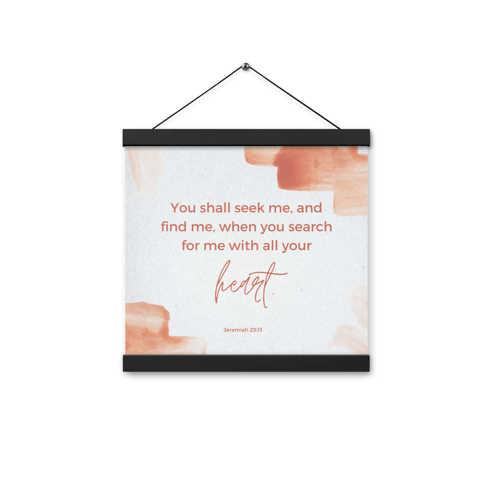 Jeremiah 29:13 - Bible Verse, find me Enhanced Matte Paper Poster With Hanger