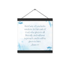 James 1:5 Bible Verse, lacks wisdom Enhanced Matte Paper Poster With Hanger