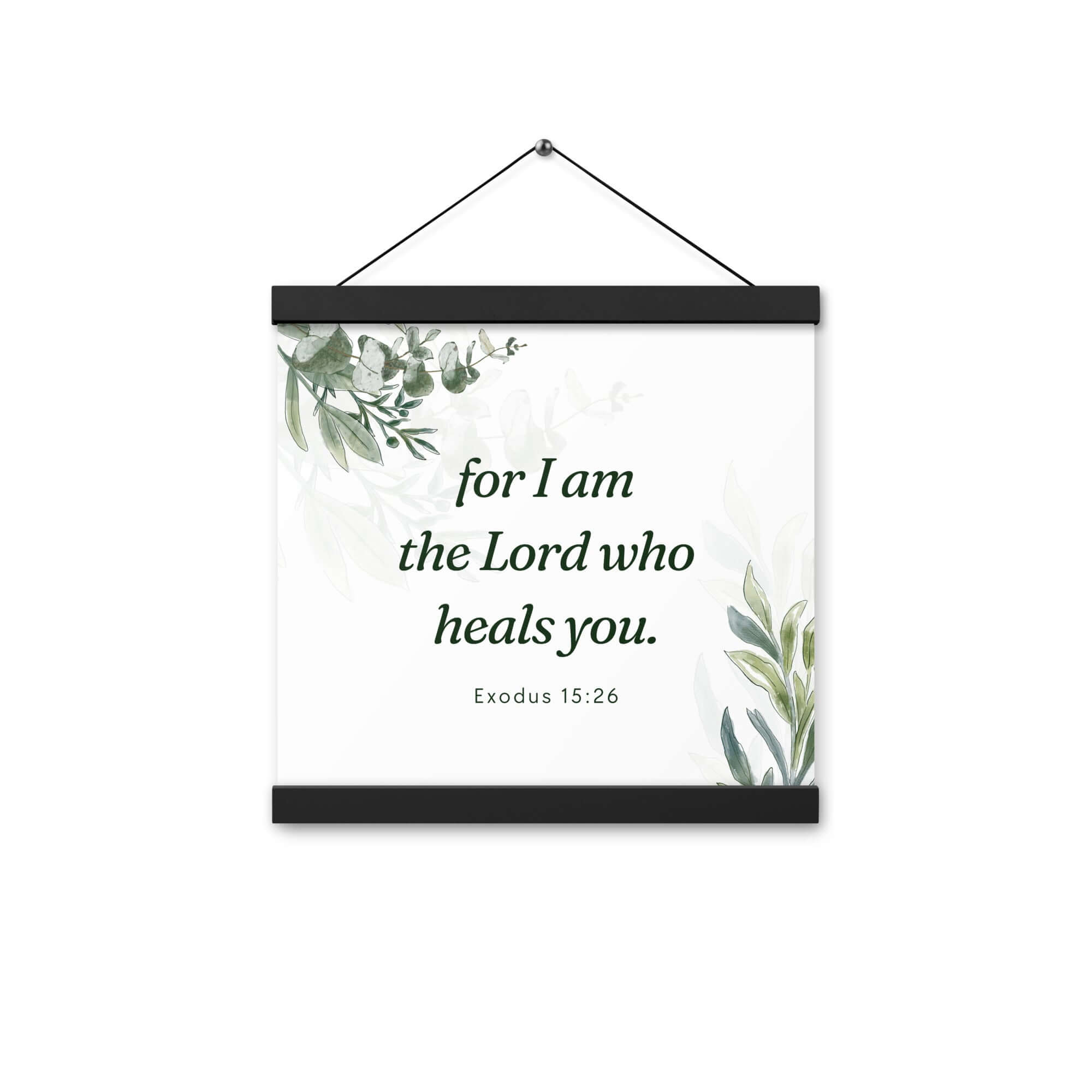 Exodus 15:26 Bible Verse, Gods voice Enhanced Matte Paper Poster With Hanger