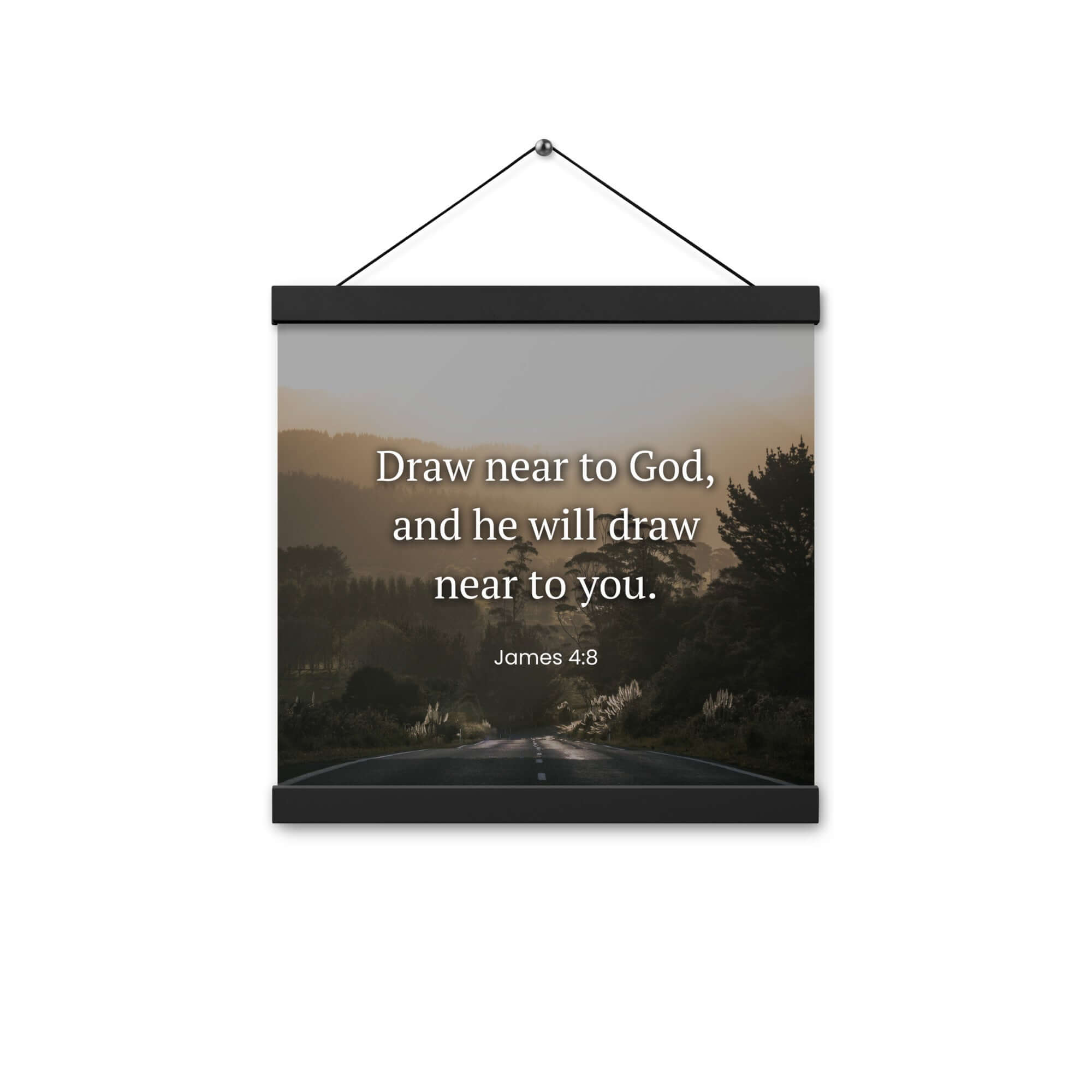 James 4:8 Bible Verse, Cleanse your Enhanced Matte Paper Poster With Hanger