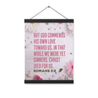 Romans 5:8 - Bible Verse, Christ Died for Us Hanger Poster