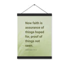Heb 11:1 - Bible Verse, faith is assurance Enhanced Matte Paper Poster With Hanger