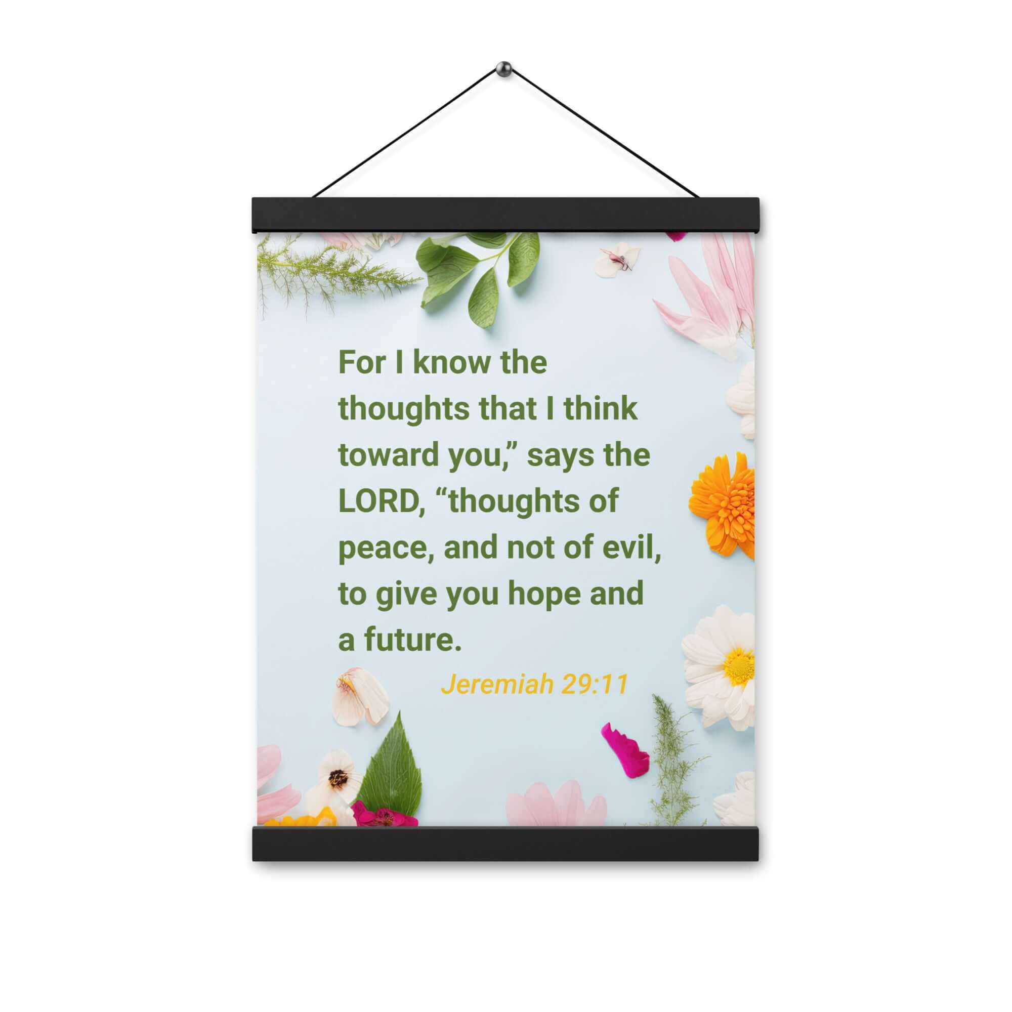 Jer 29:11 - Bible Verse, to give you hope Enhanced Matte Paper Poster With Hanger