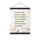 John 10:10 - Bible Verse, Abundant Life Enhanced Matte Paper Poster With Hanger