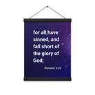 Romans 3:23 - Bible Verse, all have sinned Enhanced Matte Paper Poster With Hanger