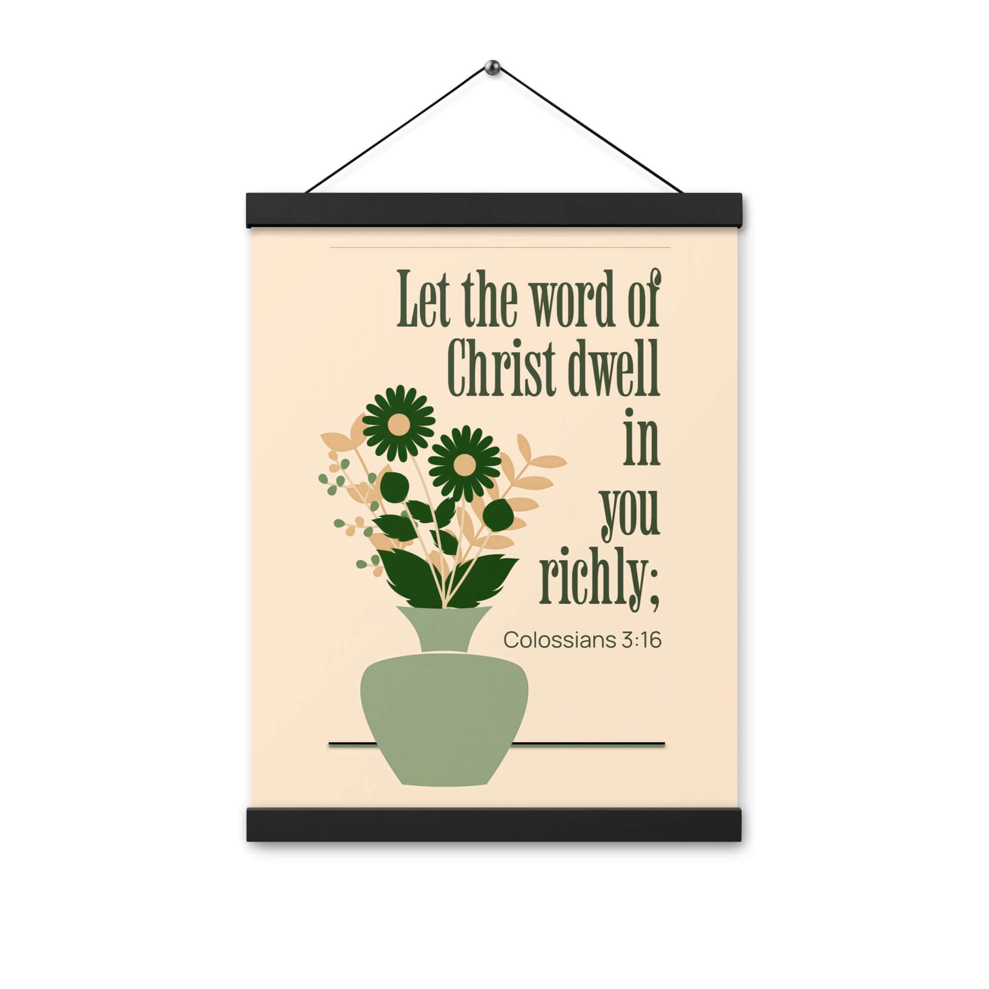 Col 3:16 - Bible Verse, word of Christ Enhanced Matte Paper Poster With Hanger