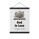 1 John 4:8 - Bible Verse, God is Love Enhanced Matte Paper Poster With Hanger