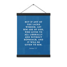 James 1:5 Bible Verse, gives to all Enhanced Matte Paper Poster With Hanger