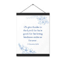 1 Chronicles 16:34 Bible Verse, to the Lord Enhanced Matte Paper Poster With Hanger