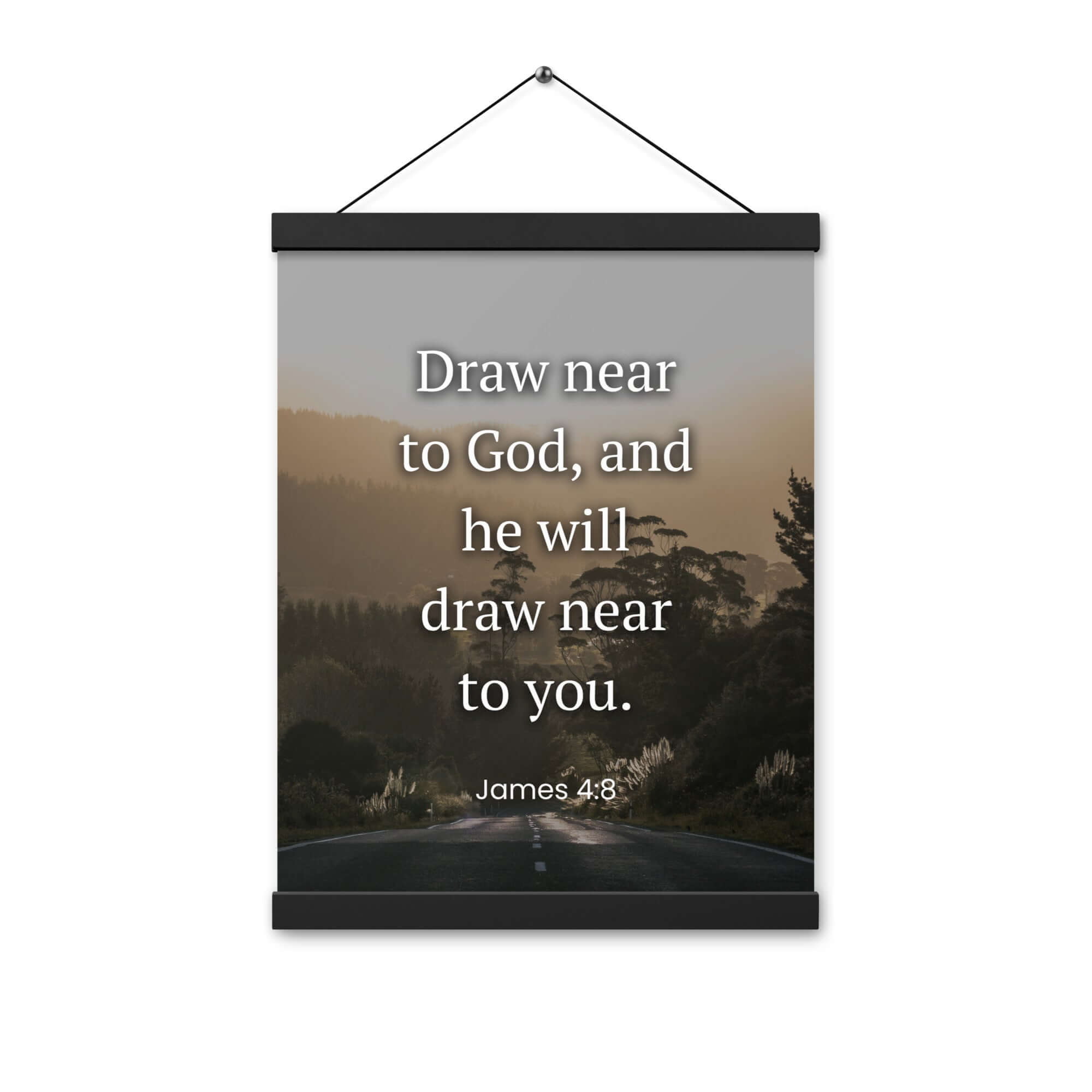 James 4:8 Bible Verse, Cleanse your Enhanced Matte Paper Poster With Hanger