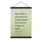 Heb 11:1 - Bible Verse, faith is assurance Enhanced Matte Paper Poster With Hanger