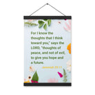 Jer 29:11 - Bible Verse, to give you hope Enhanced Matte Paper Poster With Hanger