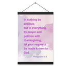 Phil 4:6 - Bible Verse, Prayer and Petition Enhanced Matte Paper Poster With Hanger