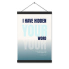 Psalm 119:11 - Bible Verse, hidden your word Enhanced Matte Paper Poster With Hanger