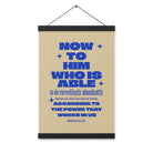 Eph 3:20 - Bible Verse, power in us Enhanced Matte Paper Poster With Hanger