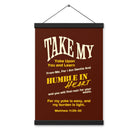 Matt 11:29-30 - Bible Verse, learn from me Enhanced Matte Paper Poster With Hanger