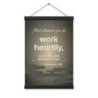 Col 3:23 - Bible Verse, as for the Lord Enhanced Matte Paper Poster With Hanger