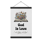 1 John 4:8 - Bible Verse, God is Love Enhanced Matte Paper Poster With Hanger