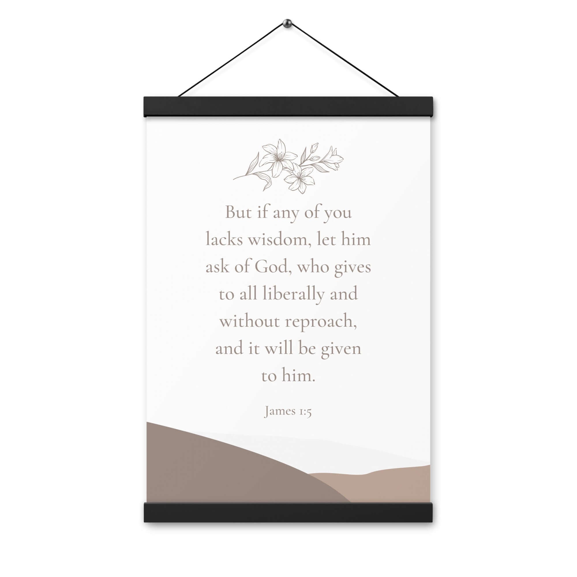 James 1:5 Bible Verse, ask of God Enhanced Matte Paper Poster With Hanger