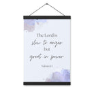 Nahum 1:3 Bible Verse, great in power Enhanced Matte Paper Poster With Hanger