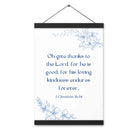 1 Chronicles 16:34 Bible Verse, to the Lord Enhanced Matte Paper Poster With Hanger