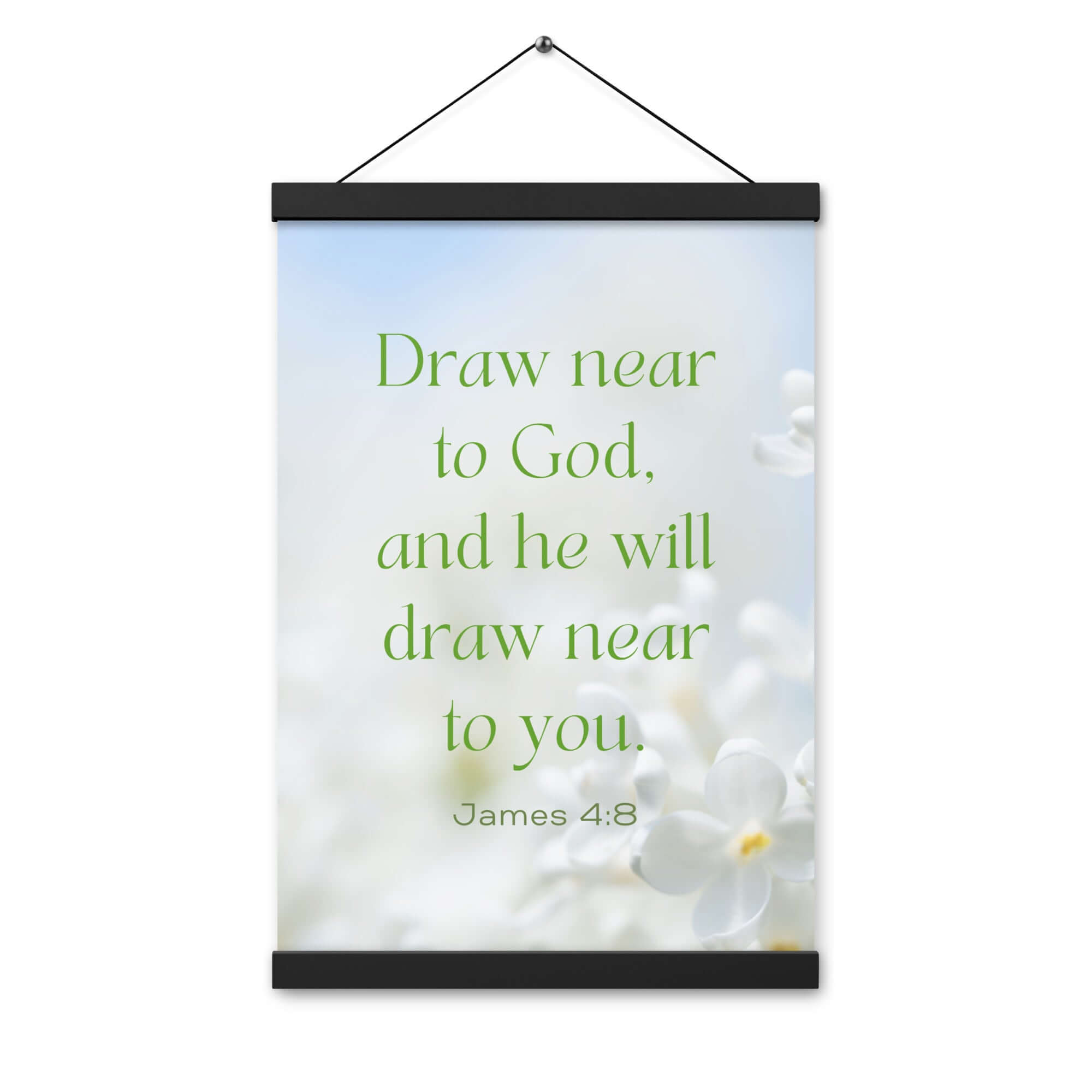 James 4:8 Bible Verse, Draw near Enhanced Matte Paper Poster With Hanger