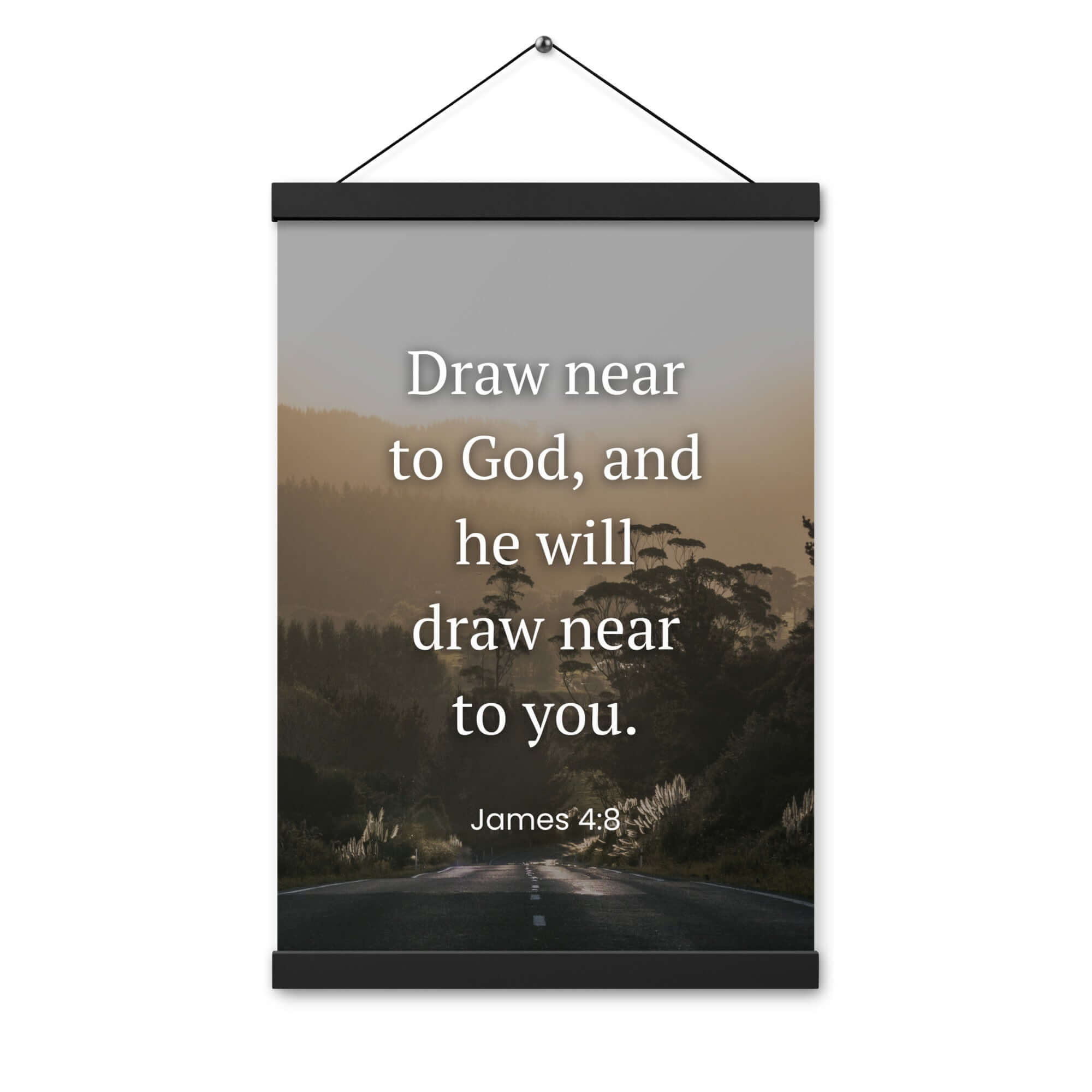 James 4:8 Bible Verse, Cleanse your Enhanced Matte Paper Poster With Hanger