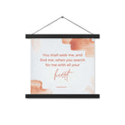 Jeremiah 29:13 - Bible Verse, find me Enhanced Matte Paper Poster With Hanger