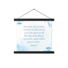 James 1:5 Bible Verse, lacks wisdom Enhanced Matte Paper Poster With Hanger