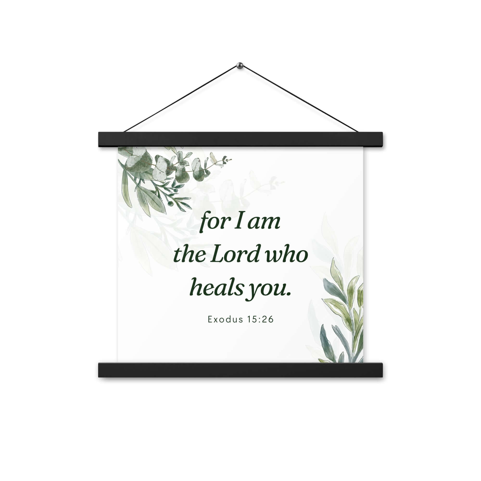 Exodus 15:26 Bible Verse, Gods voice Enhanced Matte Paper Poster With Hanger