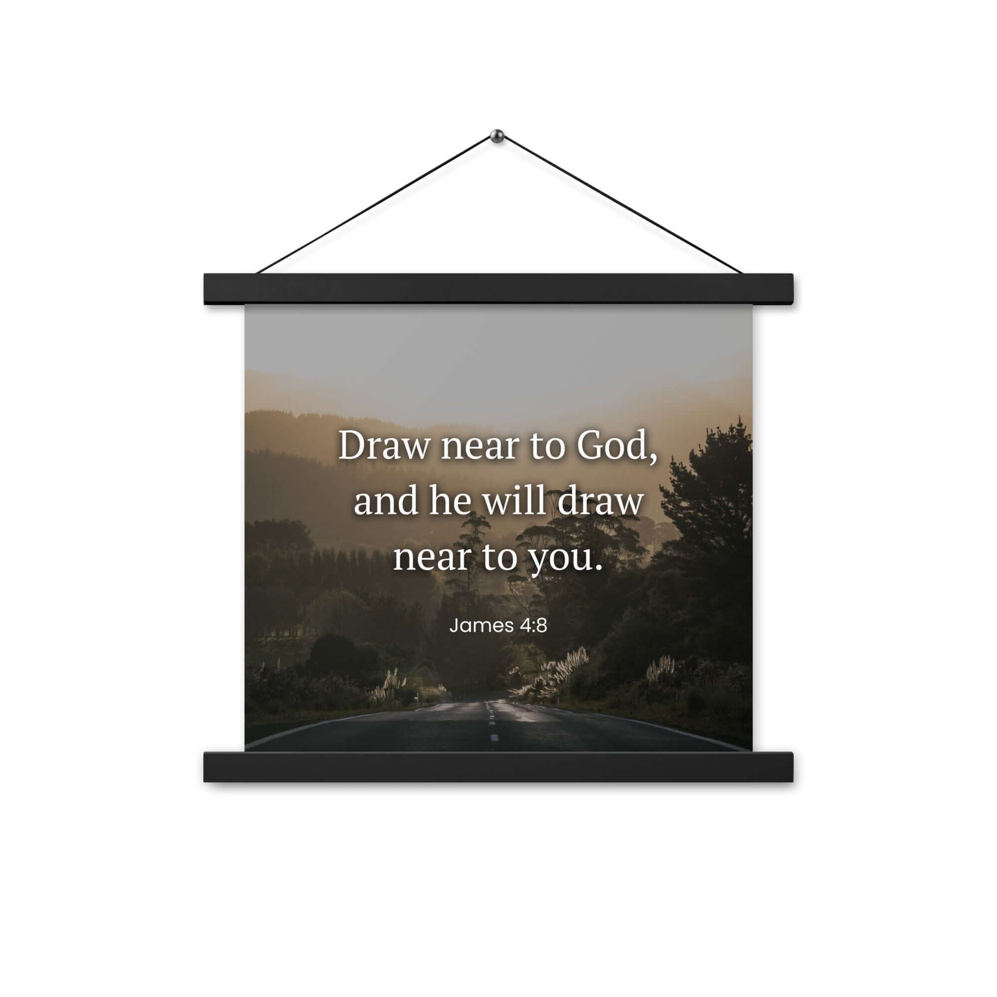 James 4:8 Bible Verse, Cleanse your Enhanced Matte Paper Poster With Hanger