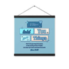 John 16:33 - Bible Verse, in me you may have peace Enhanced Matte Paper Poster With Hanger