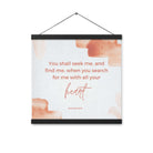 Jeremiah 29:13 - Bible Verse, find me Enhanced Matte Paper Poster With Hanger