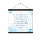 James 1:5 Bible Verse, lacks wisdom Enhanced Matte Paper Poster With Hanger