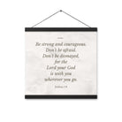 Joshua 1:9 Bible Verse, Be strong Enhanced Matte Paper Poster With Hanger