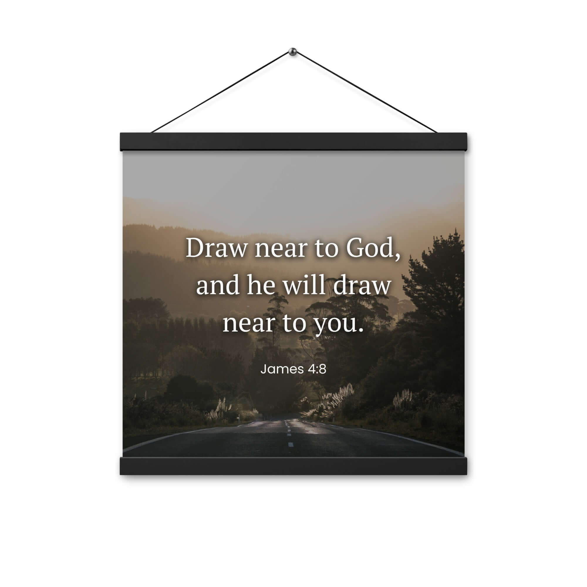 James 4:8 Bible Verse, Cleanse your Enhanced Matte Paper Poster With Hanger