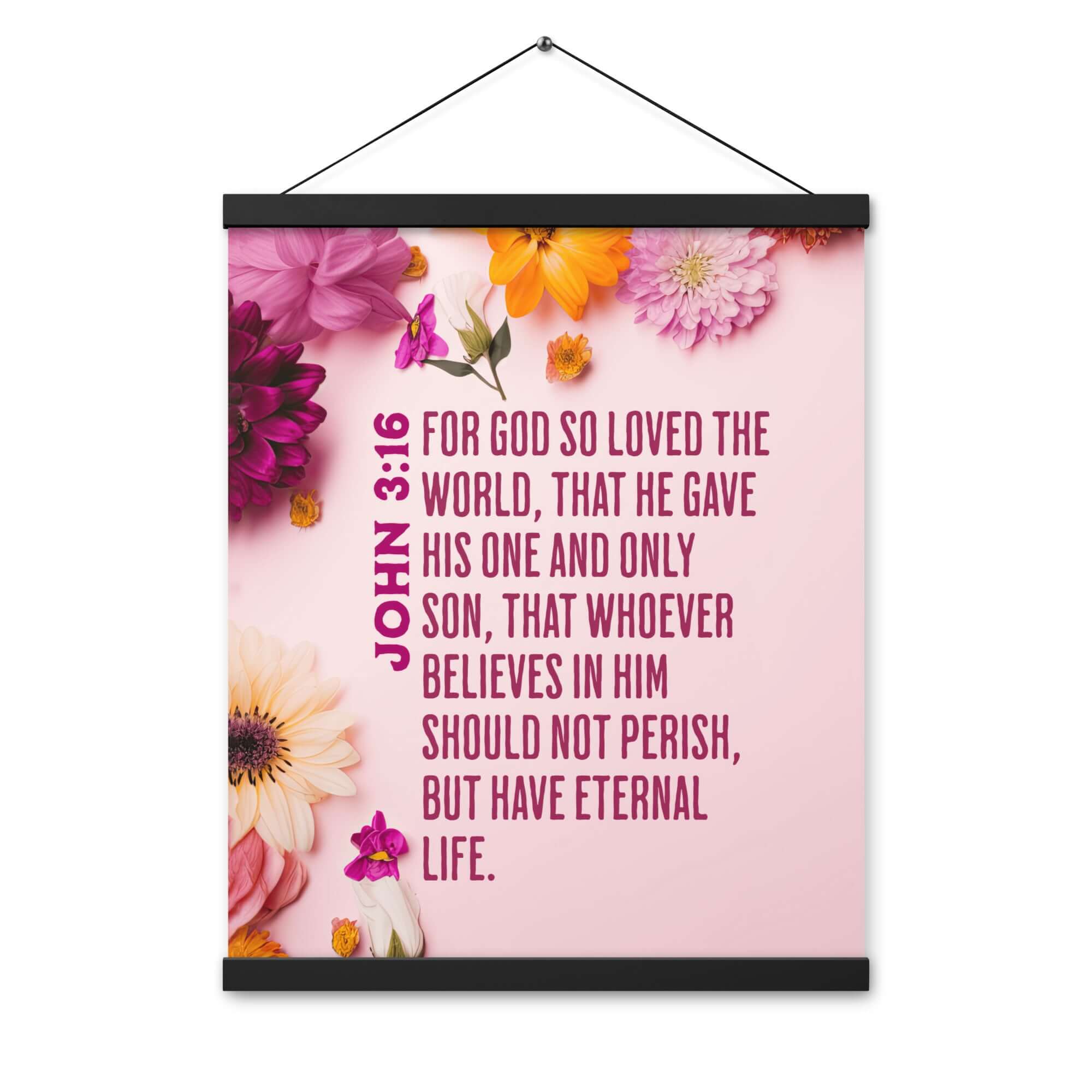 John 3:16 - Bible Verse, For God So Loved Hanger Poster