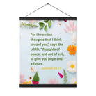 Jer 29:11 - Bible Verse, to give you hope Enhanced Matte Paper Poster With Hanger