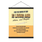 Heb 4:12 - Bible Verse, living and active Enhanced Matte Paper Poster With Hanger