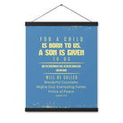 Isaiah 9:6 - Bible Verse, Mighty God Enhanced Matte Paper Poster With Hanger