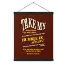 Matt 11:29-30 - Bible Verse, learn from me Enhanced Matte Paper Poster With Hanger