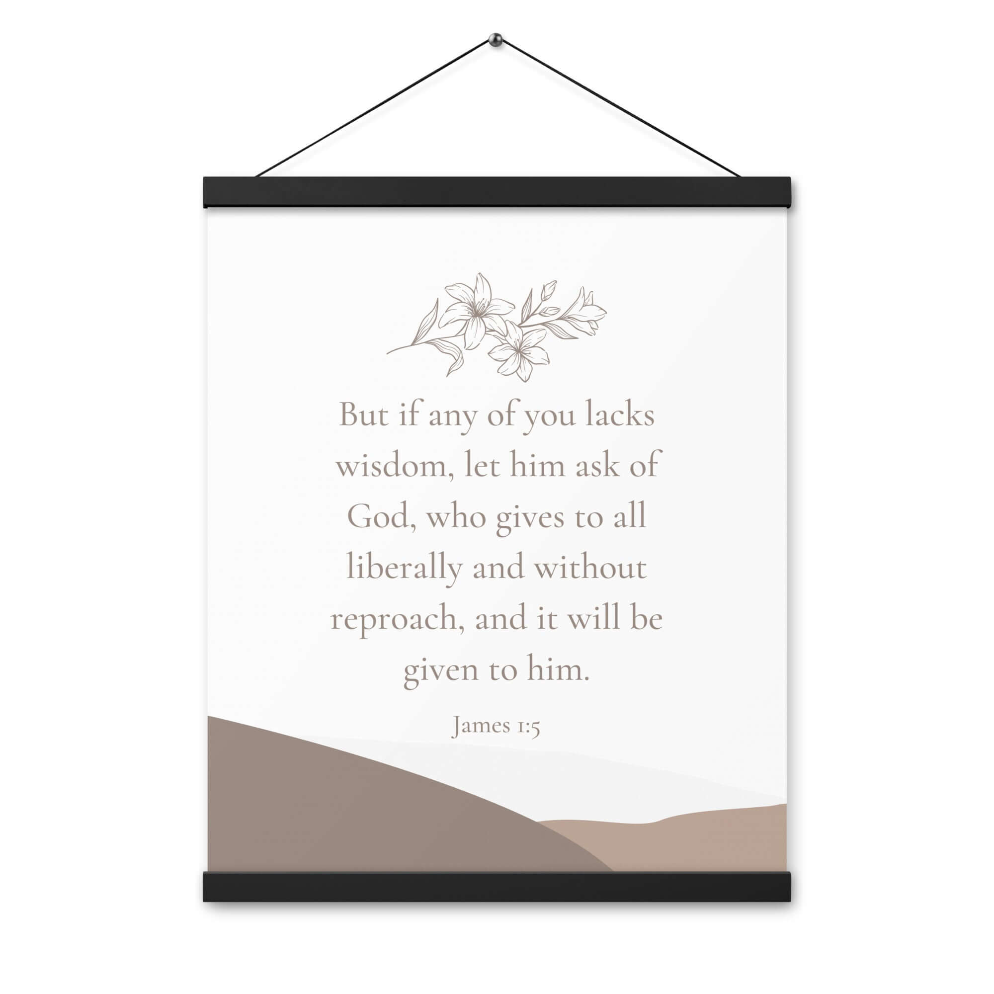 James 1:5 Bible Verse, ask of God Enhanced Matte Paper Poster With Hanger