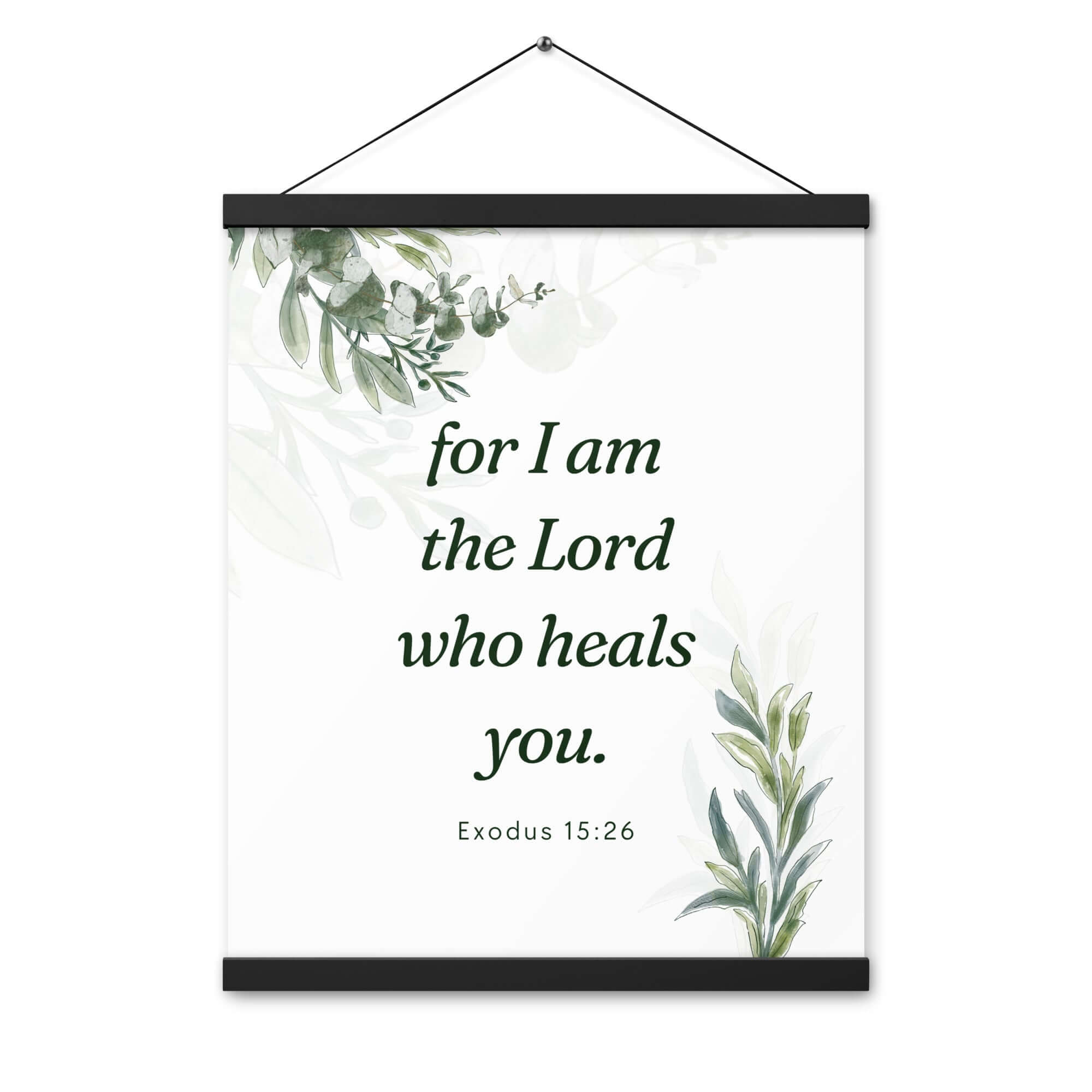 Exodus 15:26 Bible Verse, Gods voice Enhanced Matte Paper Poster With Hanger