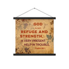 Psalm 46:1 - Bible Verse, God is Our Refuge Hanger Poster