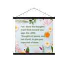 Jer 29:11 - Bible Verse, to give you hope Enhanced Matte Paper Poster With Hanger