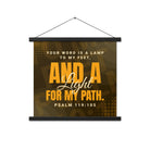 Psalm 119:105 - Bible Verse, lamp to my feet Enhanced Matte Paper Poster With Hanger