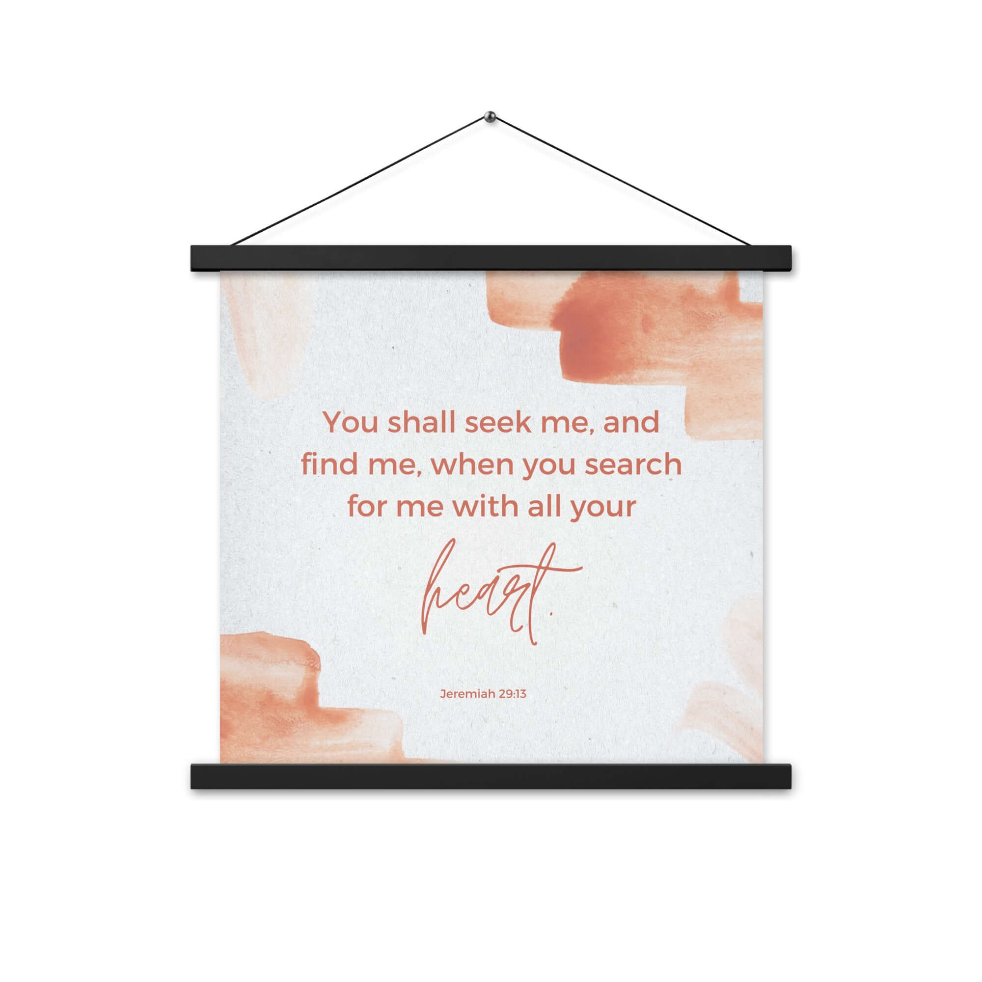 Jeremiah 29:13 - Bible Verse, find me Enhanced Matte Paper Poster With Hanger